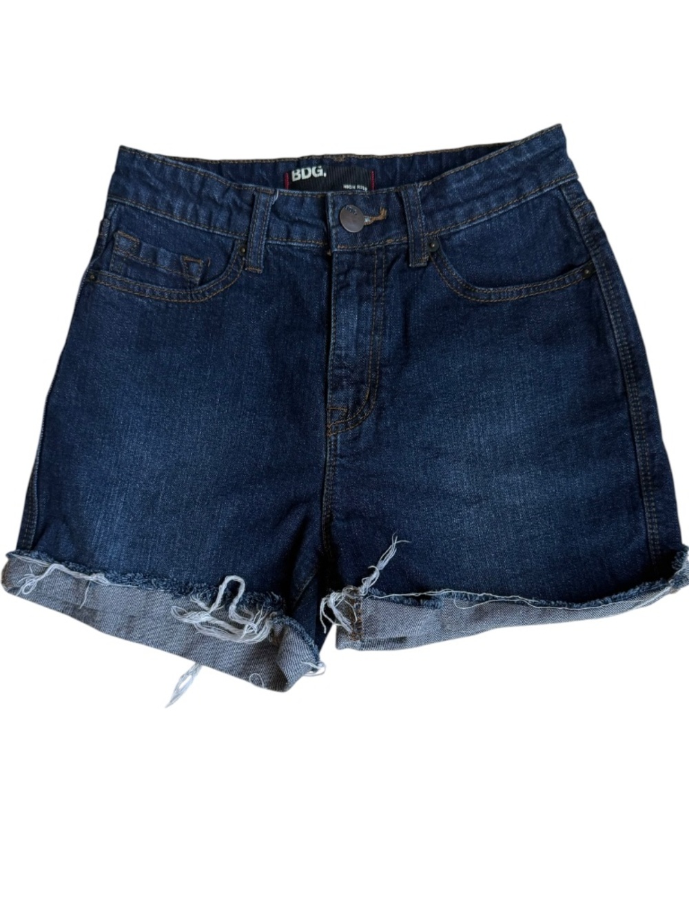 Urban Outfitters BDG Hi Rise Dark Denim Jean Shorts Sz 26